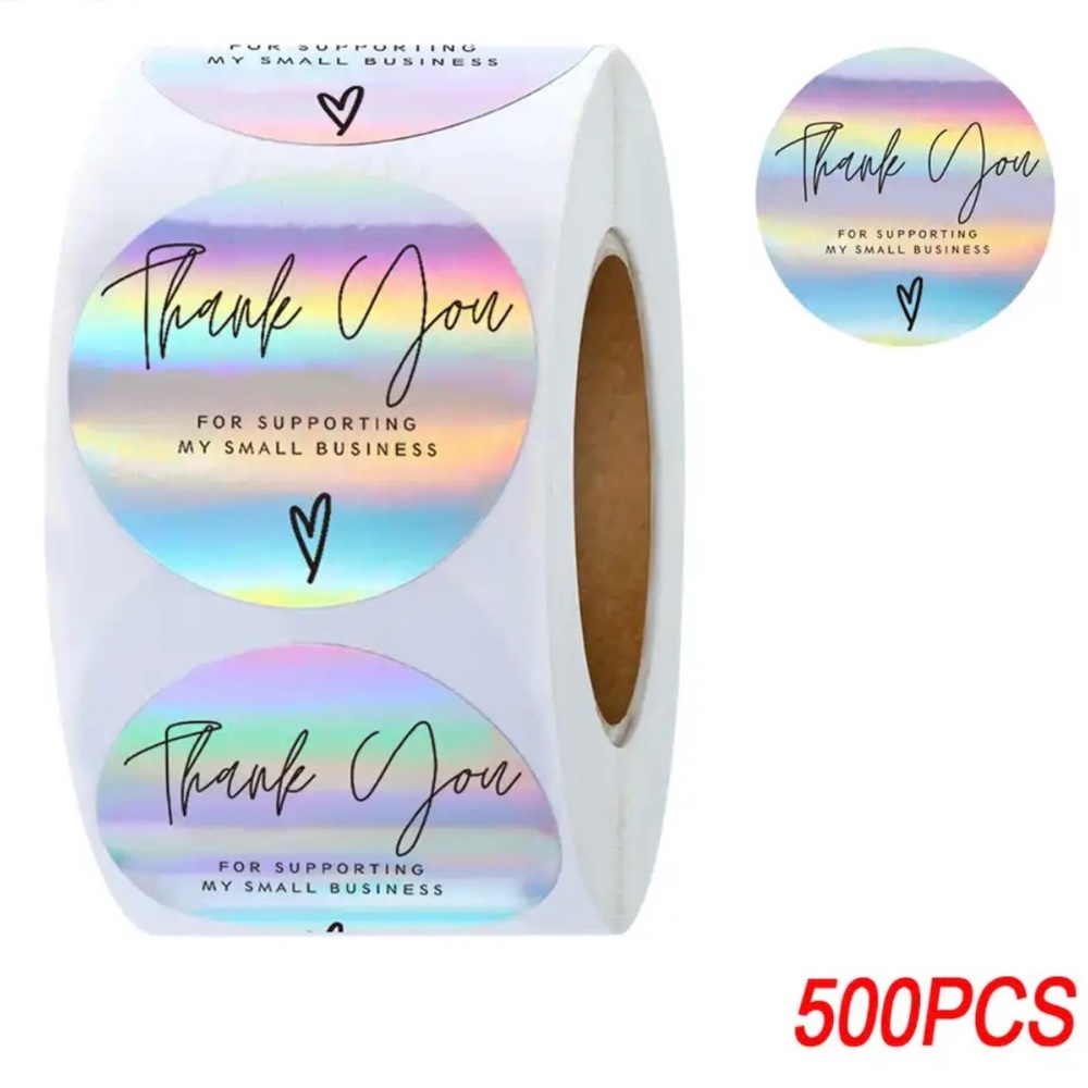 500 THANK YOU STICKERS NEW 1”